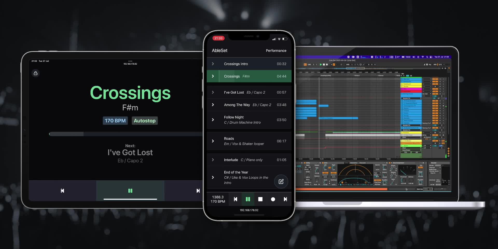 AbleSet control for Ableton Live