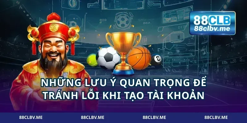 Những lưu ý quan trọng để tránh lỗi khi tạo tài khoản